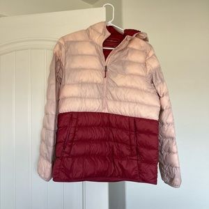 Eddie Bauer Pink Half zip down jacket